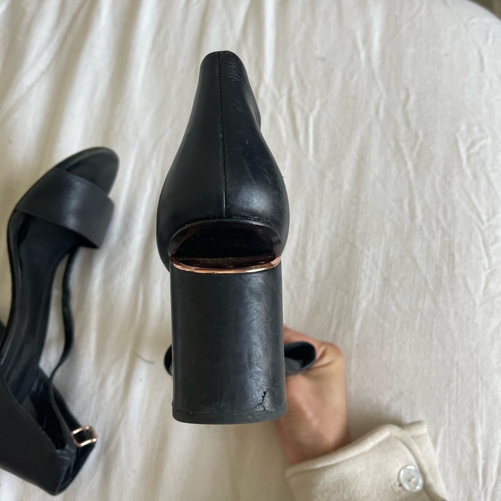 ALEXANDER WANG black leather sandals